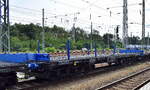 Polnischer Drehgestell-Schwerlastflachwagen der PKP Cargo mit der Nr.