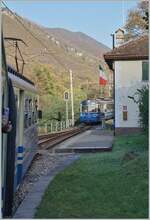 Auch schon fast  museumsreif : Zu meiner grossen berraschung und Freude kreuz der nach Domodossola fahrende SSIF ABe 6/6 33  Sempione  in Verigo den SSIF ABe 8/8 21  Roma  welcher auf der Fahrt
