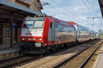 Die CFL 4019 (91 82 000 4019-7 L-CFL) mit einem Doppelstockzug am 16 Juni 2013 beim Halt im Bahnhof P�tange (deutsch Petingen / luxemburgisch P�iteng), als RB von Luxembourg (Luxemburg Stadt