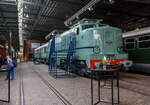 Die Elektrolokomotive NS 1201 der NS-Baureihe 1200 am 24 Juni 2025 im Het Spoorwegmuseum (bis 2005 NSM - Nederlands Spoorwegmuseum / Niederlndischen Eisenbahnmuseum) in Utrecht im ehemaligen