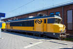 Die Nez-casss NS 1768  Akkrum  (NL-NS 91 84 1560768-1) am 29 April 2025 im Het Spoorwegmuseum (bis 2005 NSM - Nederlands Spoorwegmuseum / Niederlndischen Eisenbahnmuseum) in Utrecht im