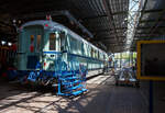 Der kombinierte Speise- und Gepckwagen vom Typ Plan D – NS RD 7659 am 29 April 2025 im Het Spoorwegmuseum (bis 2005 NSM - Nederlands Spoorwegmuseum / Niederlndischen Eisenbahnmuseum)