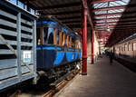 Der knigliche Salonwagen HSM Sr 1 (Replikat) am 29 April 2025 im Het Spoorwegmuseum (bis 2005 NSM - Nederlands Spoorwegmuseum / Niederlndischen Eisenbahnmuseum) in Utrecht im ehemaligen