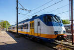 Der zweiteilige Elektrotriebwagen Mat ’74 bzw NS SGM Sprinter 2133 (ex NS 2023) am 29 April 2025 im Het Spoorwegmuseum (bis 2005 NSM - Nederlands Spoorwegmuseum / Niederlndischen