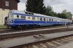 SEK 5145.11 steht am 10 September 2022 in Benesov u Prahy whrend das Spektakel STEAM53, organisiert von Steam Story Agency; der Blauer Blitz war nr ein von 17 MUseumszuggarnituren