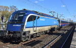 ČD - Česk� dr�hy a.s., Praha [CZ] mit dem angemieteten �sterreichischen railjet Taurus  1216 249  [NVR-Nummer: 91 81 1216 249-3 A-�BB] zur Bereitstellung als Nightjet (NJ