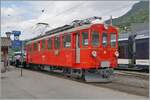 Les chemin de fer disparus - Die verschwundenen Bahnen (RhB Bellinzona -Mesoco 1907 - 2016) der RhB Bernina Bahn ABe 4/4 I 35 der Blonay Chamby Bahn rangiert mit seinem in Blonay angekommen GmP 3562.