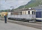 Les chemins de fer disparus - Die verschwundenen Bahnen (LLB 1915 - 1967) Der Leuk Leukerbad Bahn (LLB) Triebwagen mit der Anschrift ABFe 2/4 N 10 der Blonay Chamby Bahn steht in Blonay der