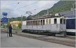 Les chemins de fer disparus - Die verschwundenen Bahnen (LLB 1915 - 1967) Der Leuk Leukerbad Bahn (LLB) Triebwagen mit der Anschrift ABFe 2/4 N 10 der Blonay Chamby Bahn beim Manver in