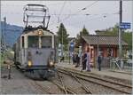 Les chemin de fer disparus - Die verschwundenen Bahnen (LLB 1915- 1967)    Der Leuk Leukerbad Bahn (LLB) Triebwagen mit der Anschrift ABFe 2/4 N 10 der Blonay Chamby Bahn hat mit seinem