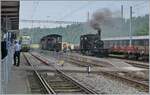 In Sumiswald-Grnen umfhrt die E 3/3 N 853 der Dampfbahn Bern (DBB) ihren Emmentalbhan-Dampfzug, um sich fr die Rckfahrt an die Spite desselben zu setzen.
