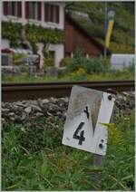 Ligerz, Kilometer 94.4 - und bereits blttert die Farbe ab.