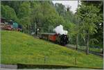 Die BFD HG  3/4 N 3 ist bei Chaulin mit dem ersten Dampfzug der Saison auf em Weg in Richtung Blonay.