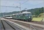 berraschung: Vom Bodensee kommend (Rorschach) erreicht der VH-MThB ABDe 4/4 N 12 mit dem  Bodan -Salon-Wagen und dem VH-MThB BDt 205 Sumiswald-Grnen.