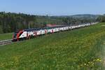 2025-04-30.SBB CFF FFS Chem la Comba Puidoux  Automotrice  deux tages Bombardier Twindexx  RABe 502 019 en UM 502     la photo vous intresse merci de me contacter 