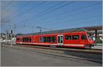 Der CJ GTW ABe 2/6 632  Mon Soleil  ist auf der Fahrt von La Chaux de Fonds nach Saignelgier und konnte in Le Noirmont fotografiert werden.