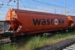 Geschlossener Gterwagen der Gattung Tagnpps, im Bahnhofsvorfeld von Verona.