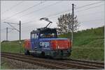 Die Eem 923 023-6 Dent de Vaulion ist kurz vor Auvernier auf der Fahrt in Richtung Neuchtel.