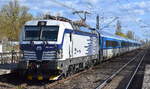 ČD - Česk� dr�hy a.s., Praha [CZ] mit ihrer Vectron  384 014-7  [NVR-Nummer: 91 54 7384 014-7 CZ-CD] und Zuggarnitur zur Bereitstellung am 07.04.26 H�he Bahnhof