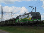 BR 193 245 mit Leeren Autozug durch Dedesen-Gmmer Richtung Seelze.