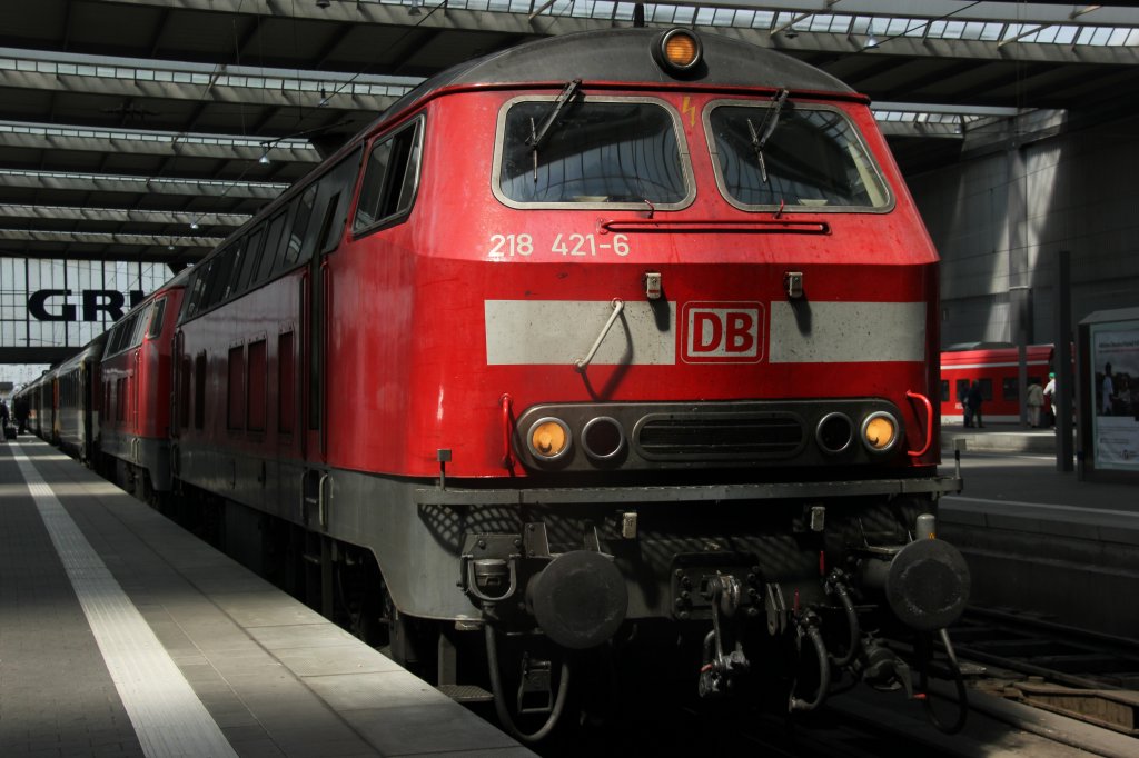 218 421-6 in Mnchen Hbf