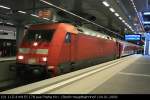 DB Fernverkehr 101 115-4 mit dem IC 178 aus Prag im Hauptbahnhof (Berlin Hauptbahnhof, 04.01.2009).