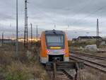 Abellio 1648 416 mit Werbung für  Mein Takt Sachsen-Anhalt , am 17.11.2020 in der Abstellung in Naumburg (S) Hbf. (Foto: Marcus Riediger)