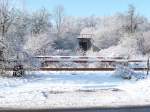Der ehemalige Bahnbergang am Posten 6a in Laucha; 12.02.2009 (Foto: Dieter Thomas)