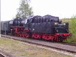 TG 50 3708-0 e.V. am 08.09.2007 bei der Abstellung bis zur abendlichen Rckfahrt nach Halberstadtmit im Bahnhof Karsdorf.