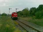 MEG 105 als Tfzf von Karsdorf nach Grokorbetha, bei der Einfahrt in Laucha; 26.08.2009