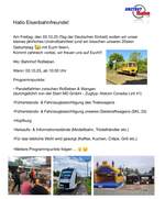 Am 03.10.2025 feiert die IG Unstrutbahn e.V. ihr 20-jhriges Bestehen mit dem alljhrlichen Unstrutbahnfest am Bahnhof in Roleben.
