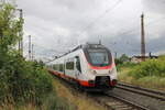 Abellio 6442 418 als RB 74663 von Saalfeld (S) nach Halle (S) Hbf, am 07.07.2025 in Naumburg (S) Hbf.