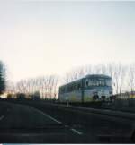 KEG VT 2.15 als RB Richtung Nebra, bei Balgstdt; Mrz 1998 (Foto: Familie Gorsegner)
