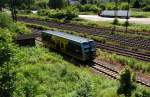 Burgenlandbahn VT 672 902-4  Rotkppchen Sekt  als RB nach Wangen (Unstrut), bei der Ausfahrt in Naumburg (S) Hbf; 13.06.2009 (Foto: Martin Schneider)