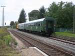 MEG 4 mit einem Sonderzug von Freyburg nach Leipzig, bei der Ausfahrt in Teuchern; 08.09.2007 (Foto: Marcel Grauke)