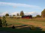 IGE Werrabahn 41 1144-9 mit dem RE 16584  ROTKPPCHEN-EXPRESS I  von Freyburg nach Altenburg, am 04.10.2009 in Wethau. (Foto: Steffen Tautz)