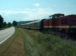 MTEG 204 354-5 mit dem DLr 99818 von Karsdorf nach Freyburg (Unstrut) zwischen Balgstdt und Freyburg; 07.06.2008