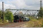 DR 50 3708-0 mit dem DPE 31791 von Blankenburg nach Karsdorf, bei der Einfahrt in Naumburg (S) Hbf; 12.09.2009 (Foto: Marco Zergiebel)