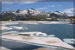 Eisschollen im Totesee am Grimsel. Und das im Juli 2024.