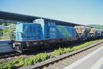 Am 14.05.2025 hatte die FSI  Ender  (Deutz DG1200BBM) einen Bauzug (Schotterwagen) auf Gleis 2 im Bahnhof Arnsberg abgestellt.
