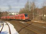 RE mit 612 erreicht soeben den Bahnhof Arnsberg auf dem Weg nach Hagen. (19.02.09)