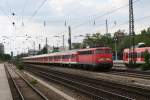 110 292 mit einem RE am 27.05.2009 am Heimeranplatz in Mnchen.
