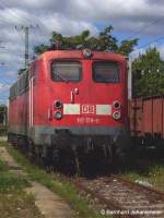Warten auf bessere Zeiten oder aufs Ende. 115 178-6 abgestellt in Berlin Rummelsburg beim Tag der offenen Tr, September 2008