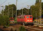 Eine Woche zuvor wurde 115 166-1 beim Rangieren noch schn angestrahlt. September 2009