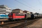 139 554 mit Gterzug am 10.09.2009 in Regensburg.