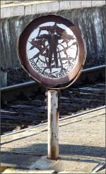 Dieses Schild im Bahnhof Gent Sint Pieters hat auch schon bessere Zeiten erlebt. 14.02.09 (Jeanny)
