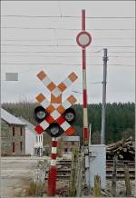 Bahnbergang in Honvelez (B) fotografiert am 14.03.09 (Jeanny)