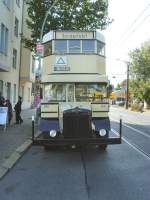 Hist. Bssing Doppeldeckerbus am Betriebshof Lichtenberg, 26.9.2009