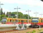 S-Bahnhof Olympiastadion, abgestellte Zge der BR 281, Mai 2009