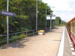 Am Bahnsteig in Blankenfelde, 1. Juli 2009